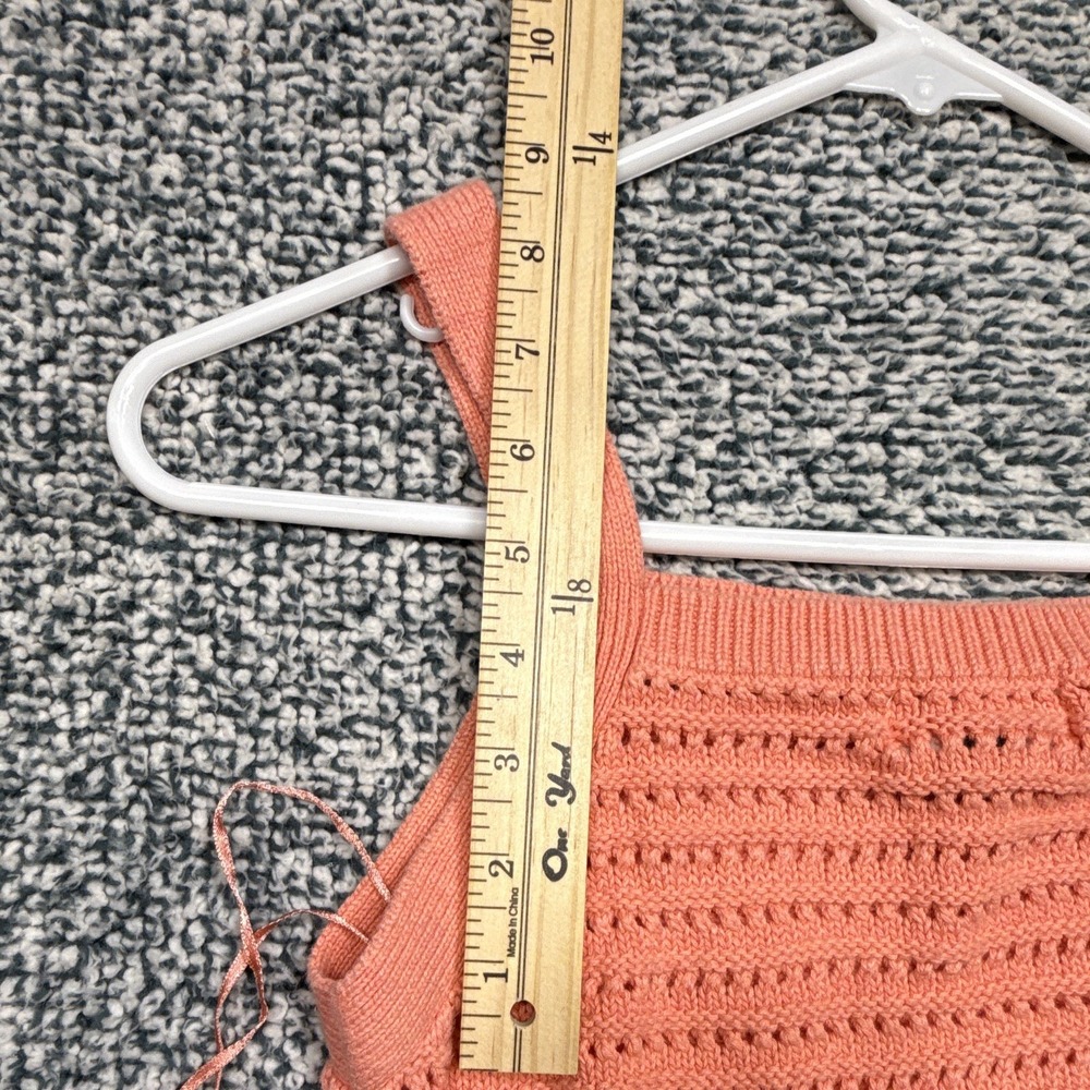 Universal Thread Women's Coral Open Knit Square Neck Sleeveless Sweater Tank S - Picture 8 of 10